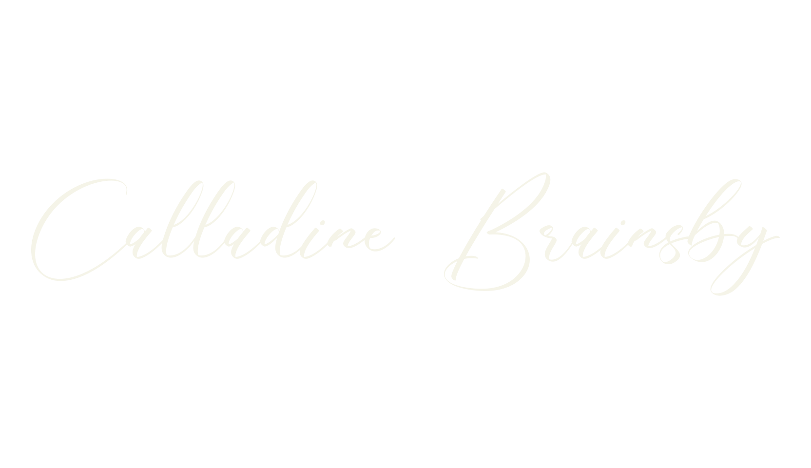 Calladine Brainsby, calligraphy font preview