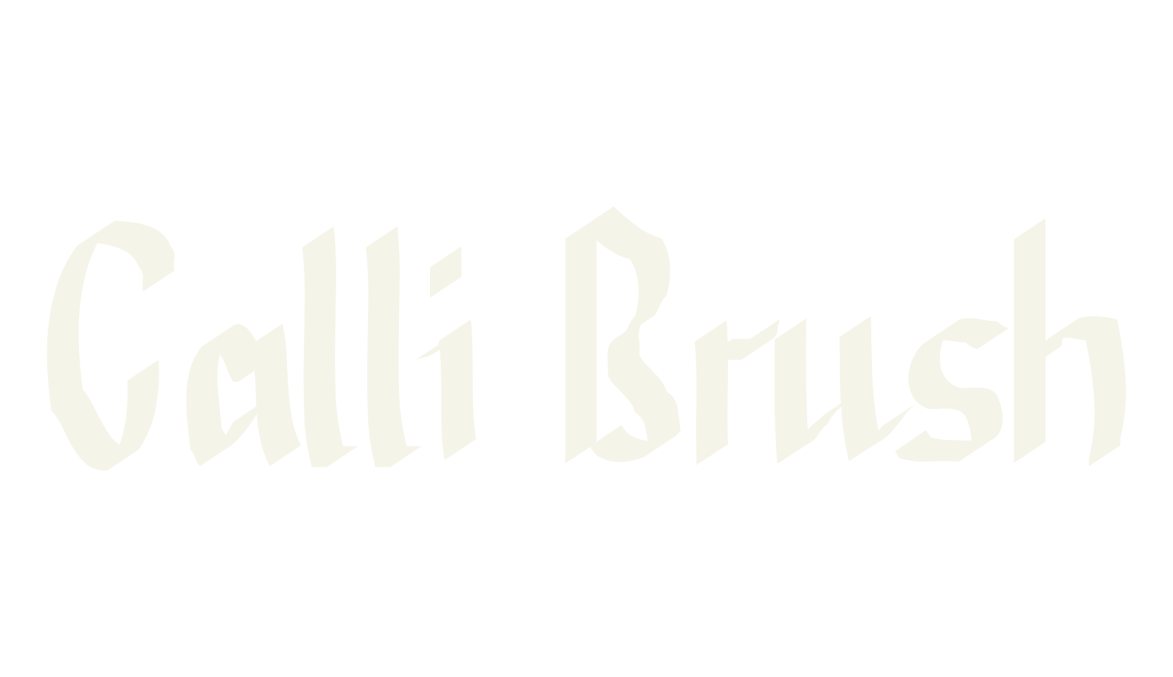 Calli Brush, calligraphy font preview
