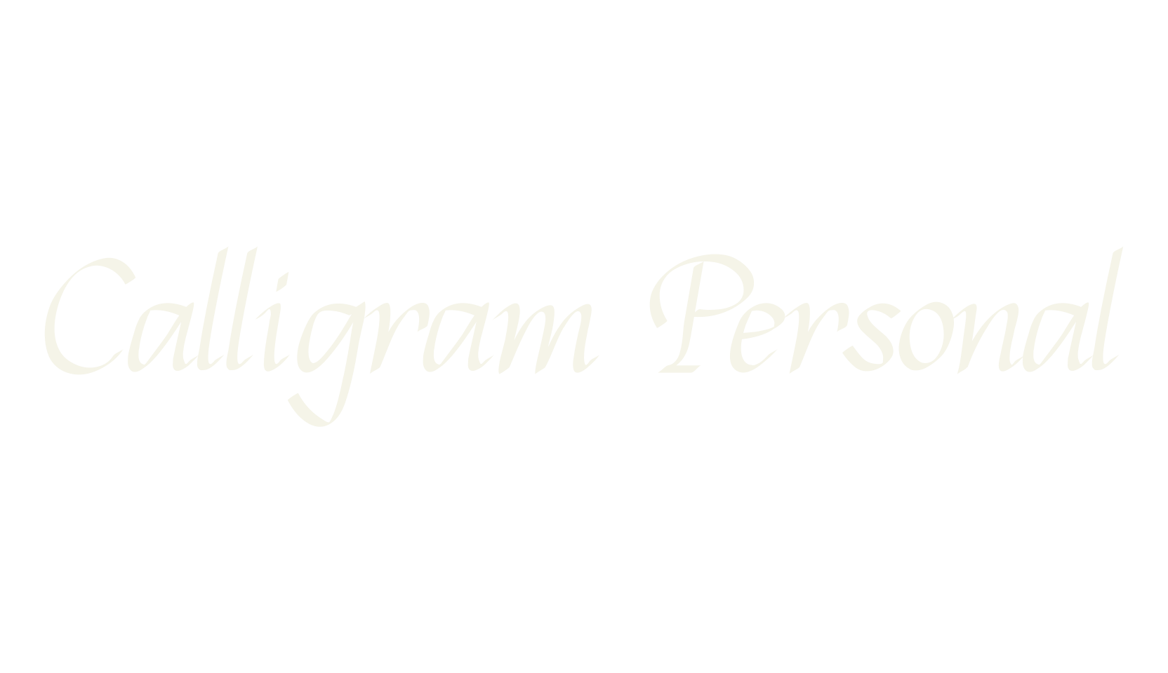 Calligram Personal, calligraphy font preview