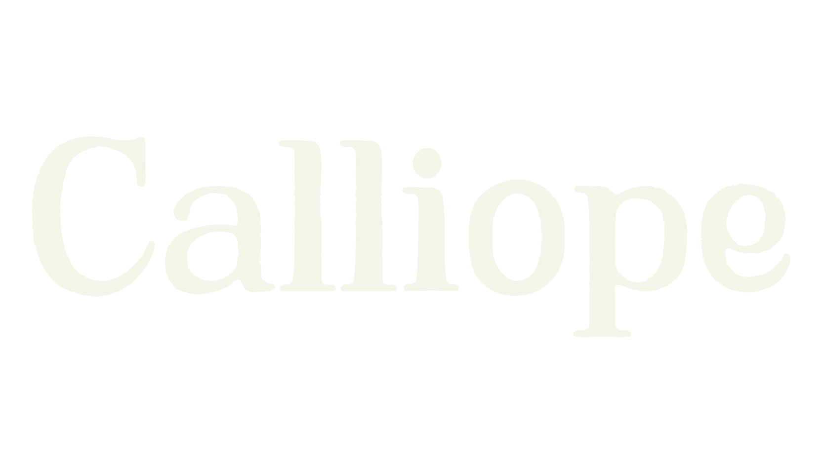 Calliope, cursive font preview