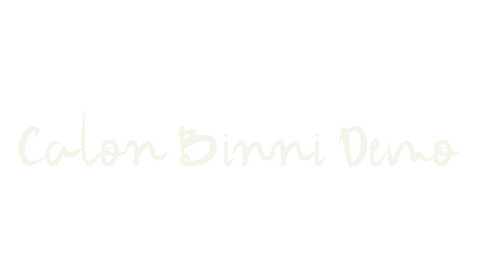 Calon Binni Demo, letter font preview