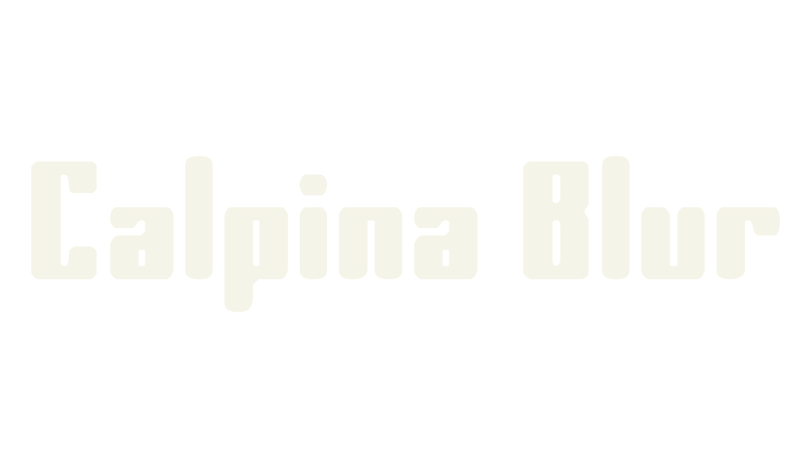 Calpina Blur, album cover font preview
