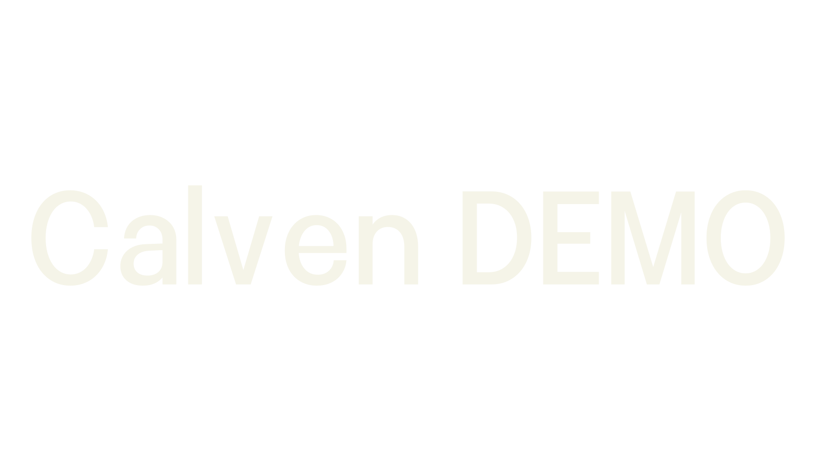 Calven DEMO, modern font preview