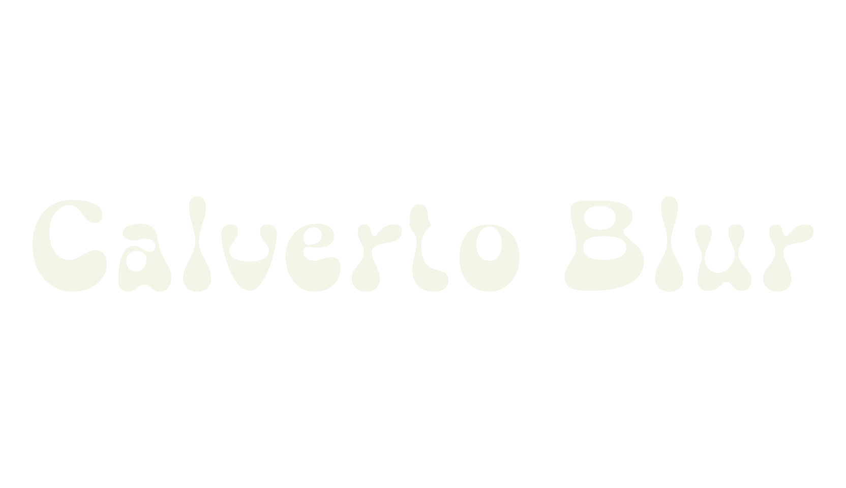 Calverto Blur, trippy font preview