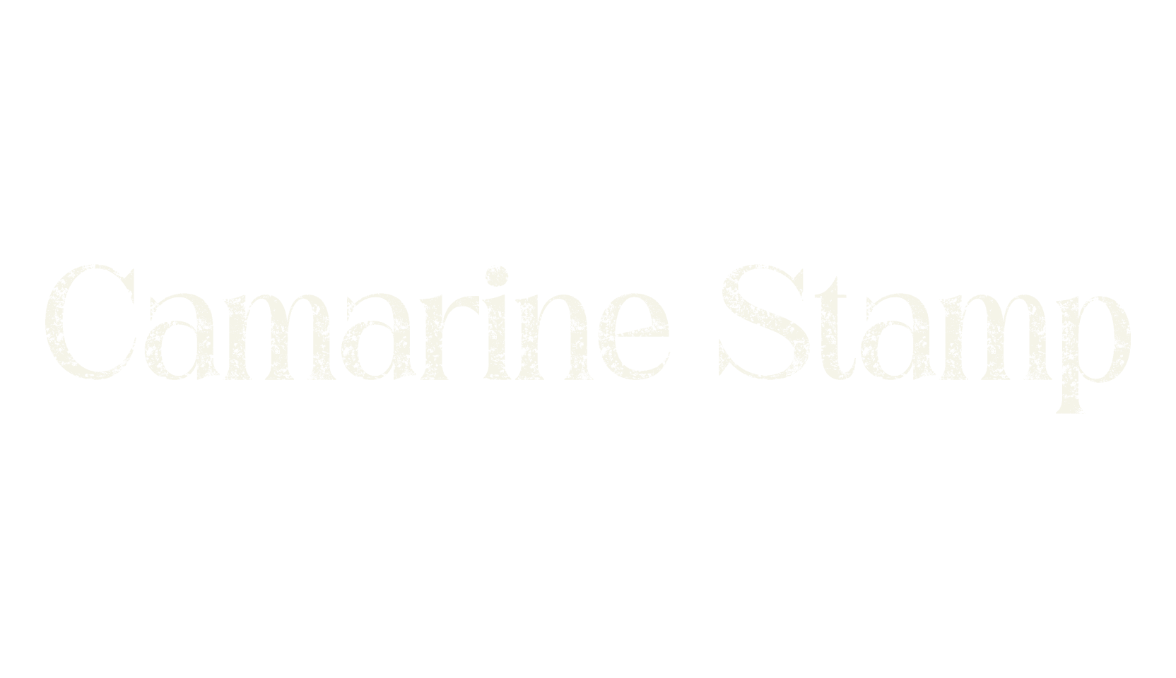 Camarine Stamp, stamp font preview
