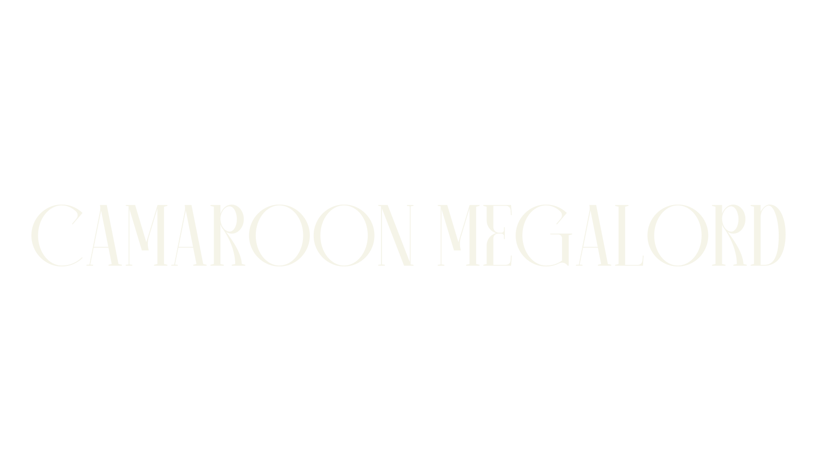 CAMAROON MEGALORD, serif font preview
