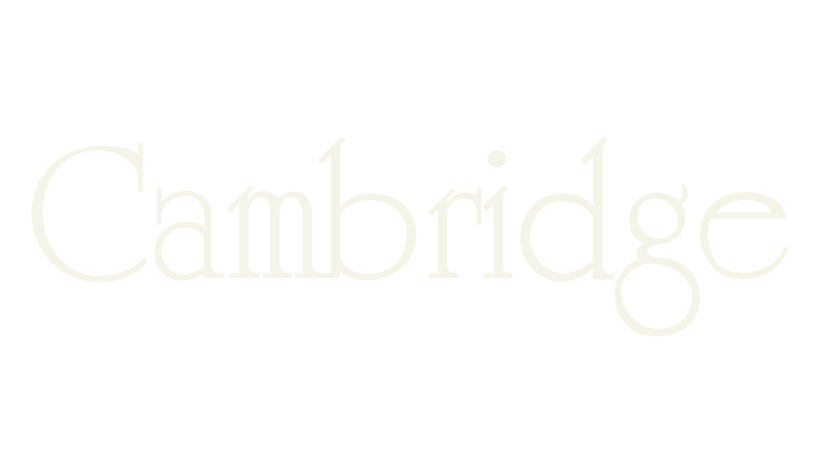 Cambridge, serif font preview