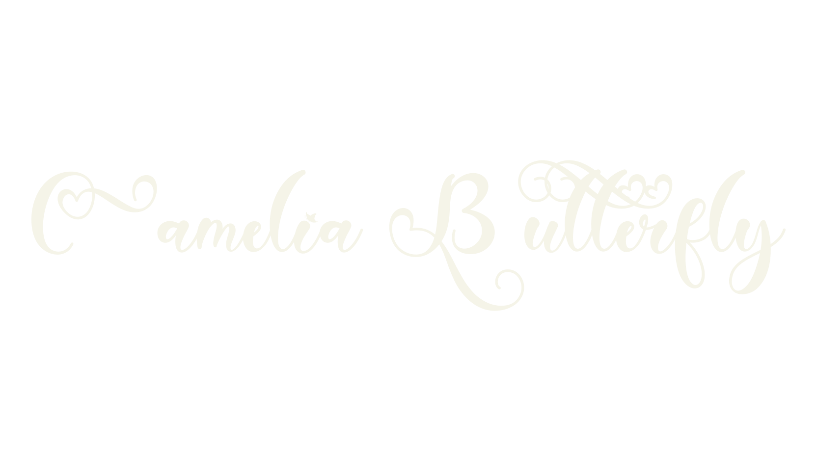 Camelia Butterfly, birthday font preview