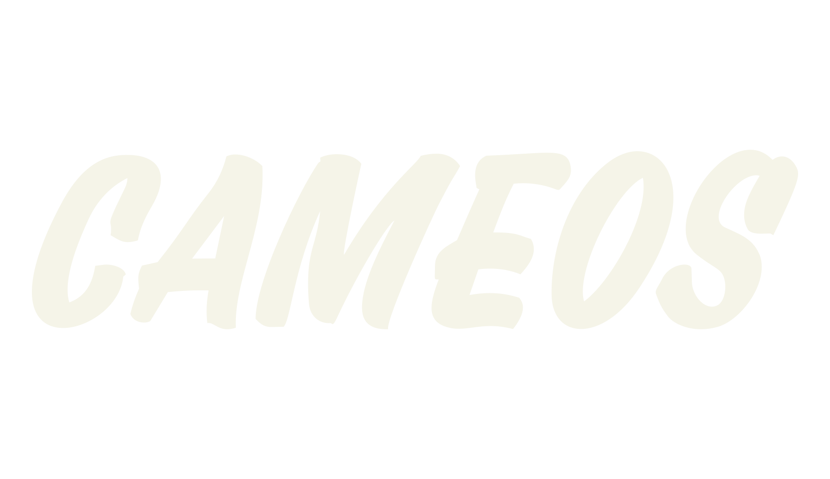 Cameos, calligraphy font preview