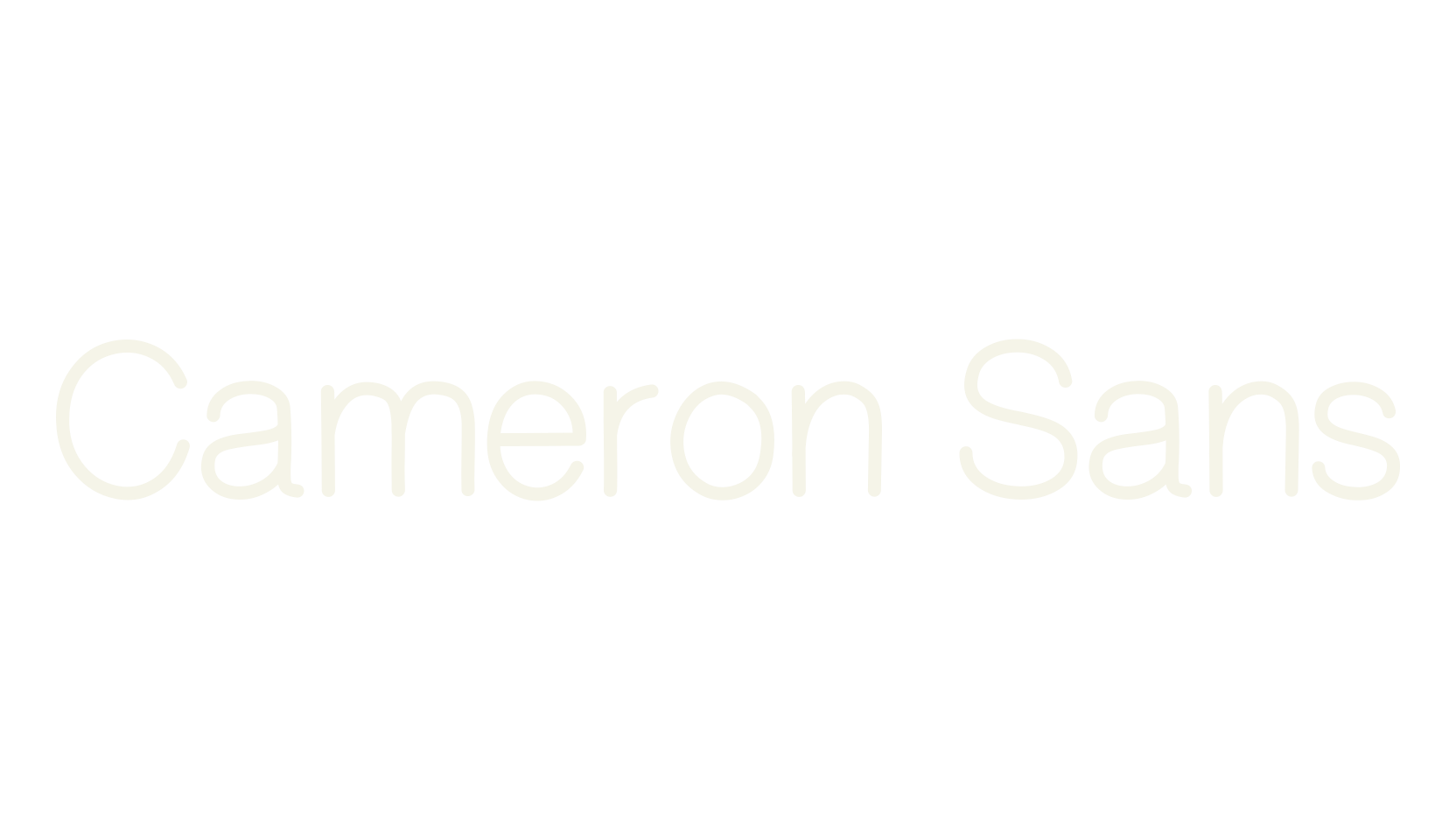 Cameron Sans, cameron font preview