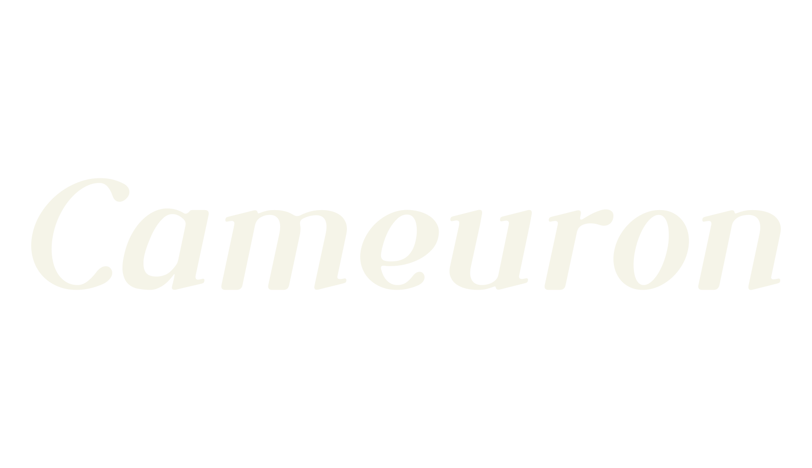 Cameuron, logo font preview