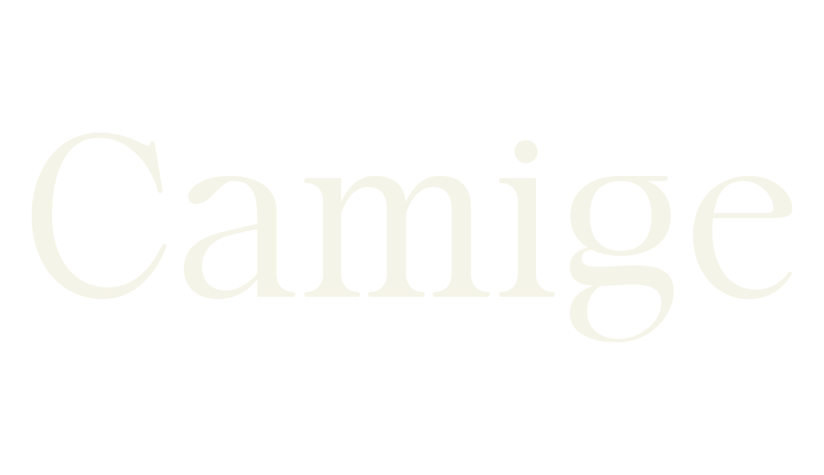 Camige, alphabet font preview