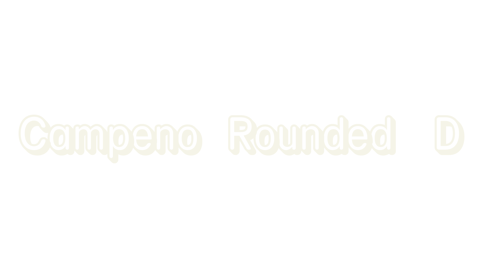 Campeno Rounded 3D, 3d font preview