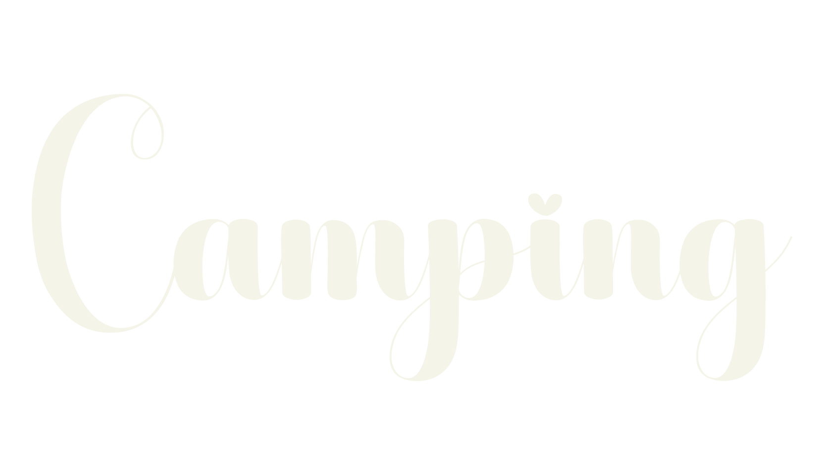 Camping, fashion script font preview