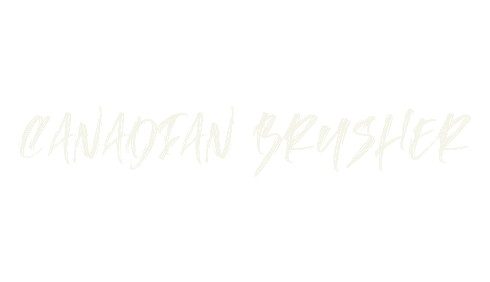 Canadian Brusher, paintbrush font preview