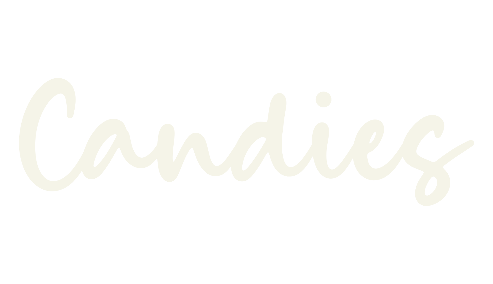 Candies, calligraphy font preview