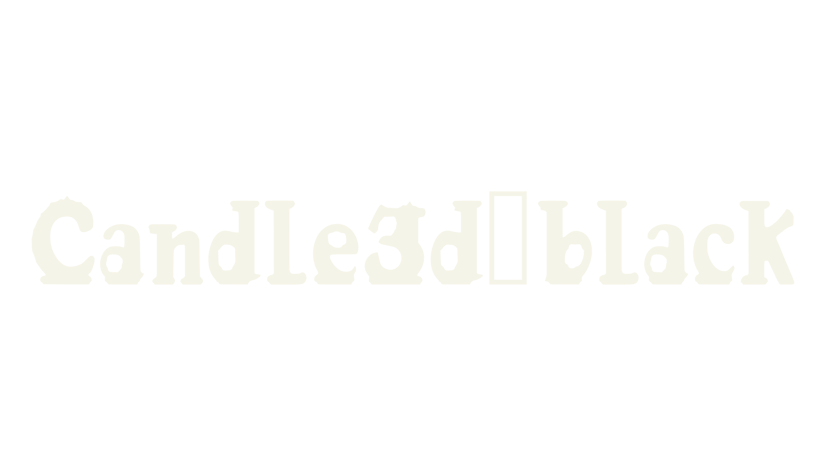 Candle3d-black, christmas font preview