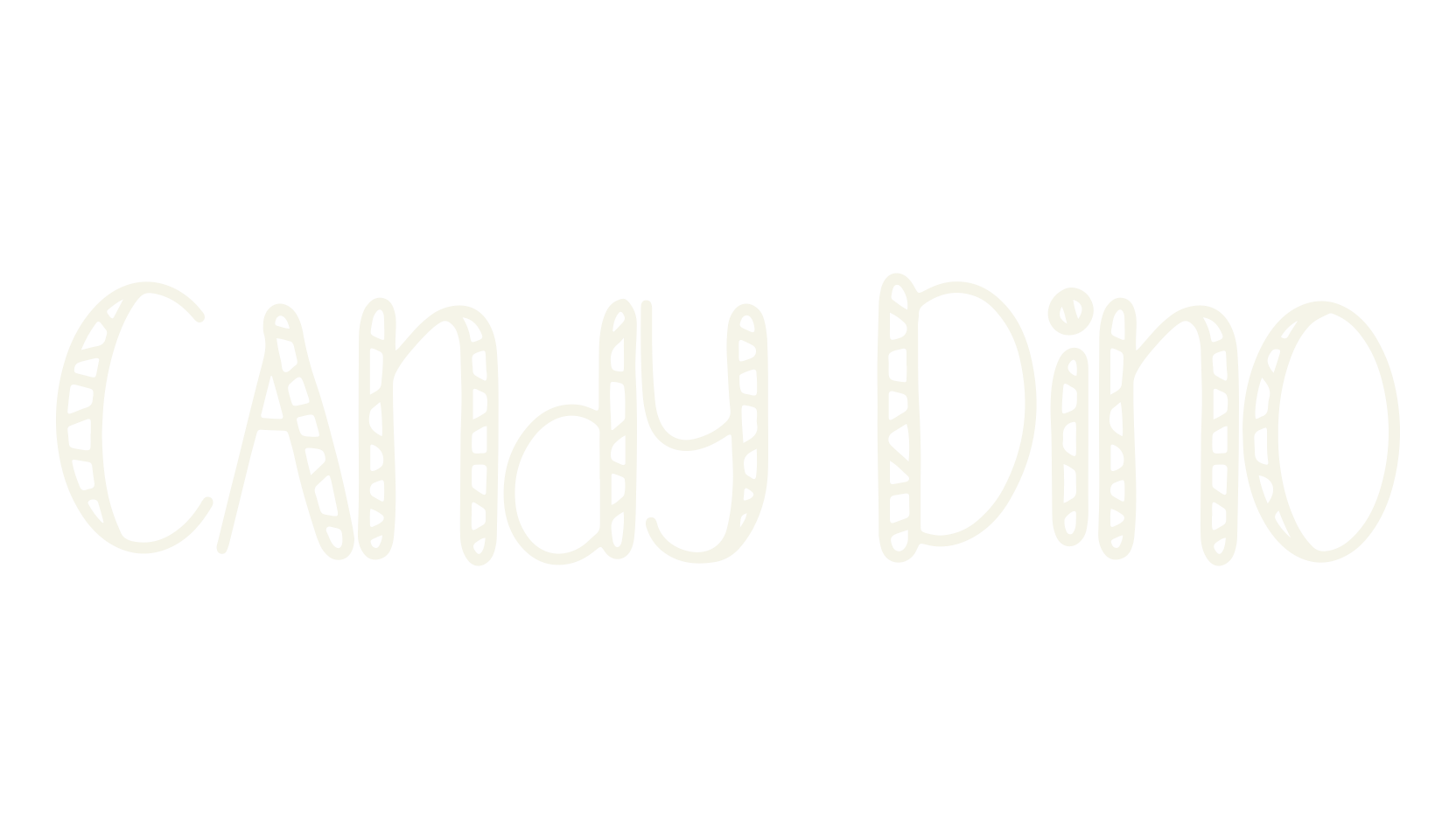 Candy Dino, display font preview