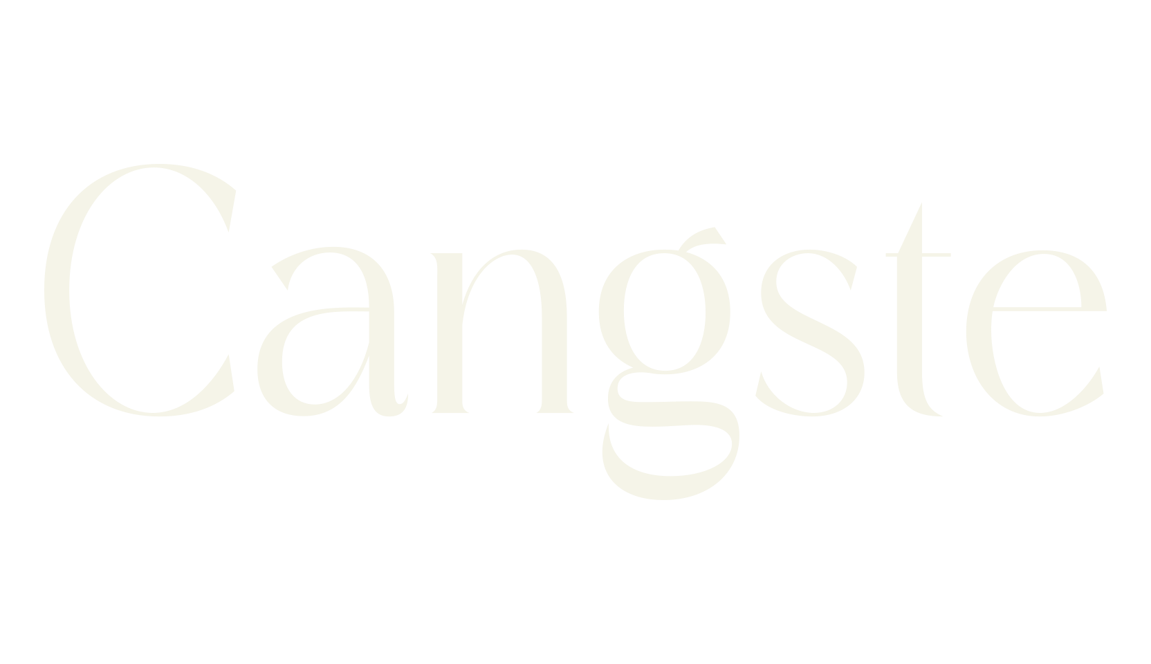 Cangste, serif font preview
