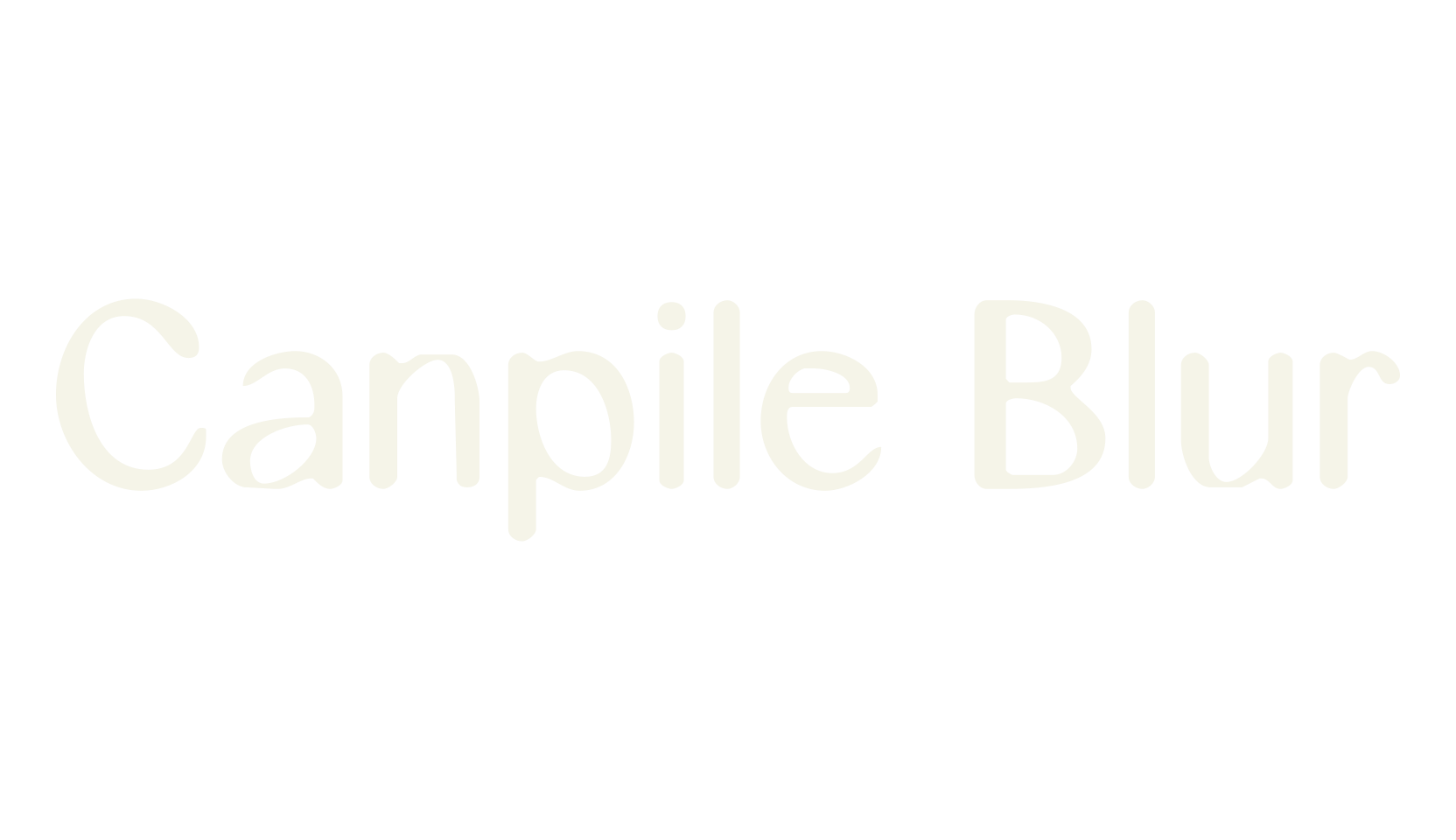 Canpile Blur, logo font preview
