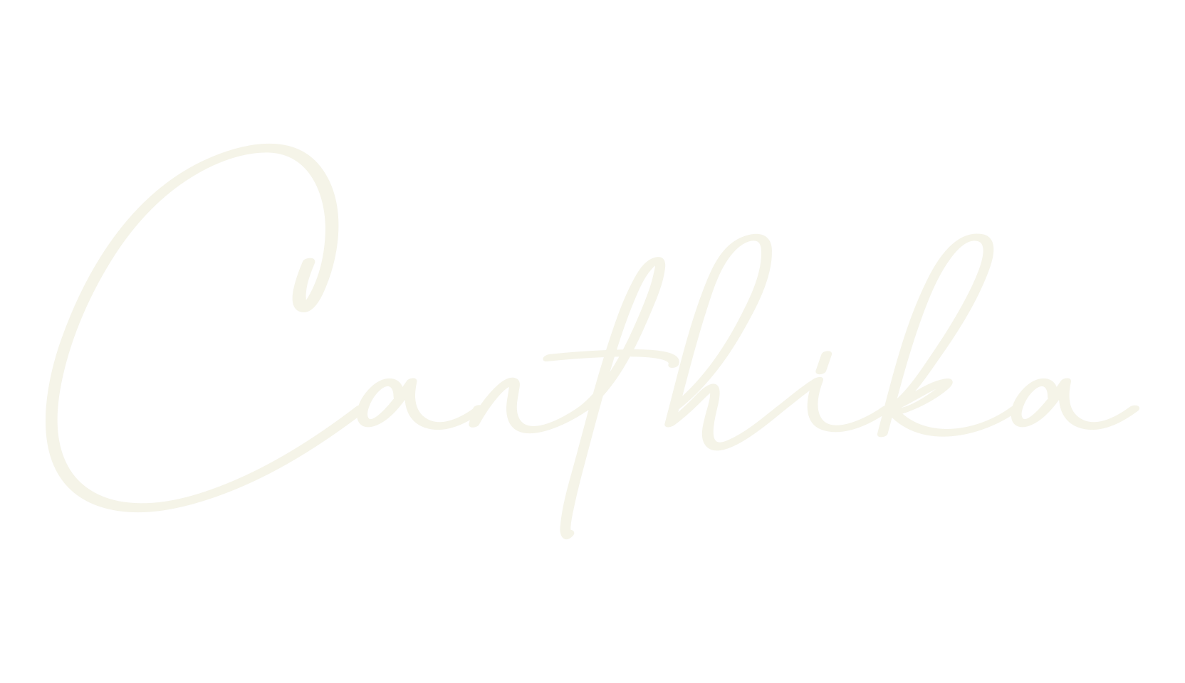 Canthika, cursive font preview