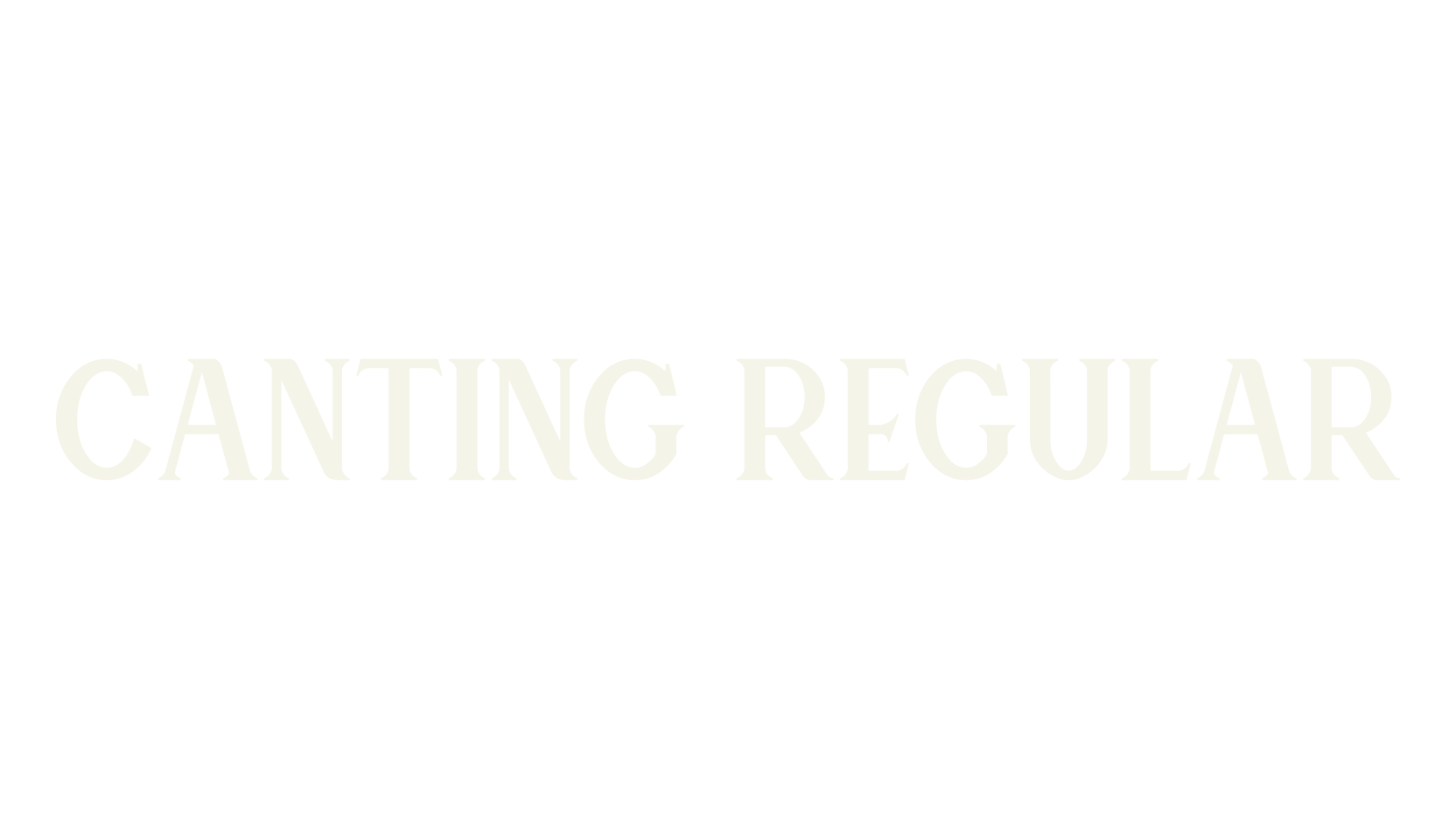 Canting Regular, display font preview