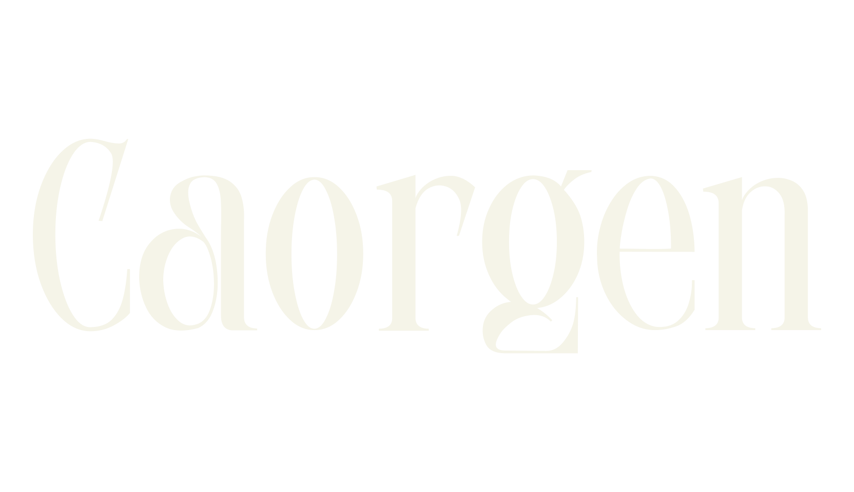 Caorgen, condensed font preview