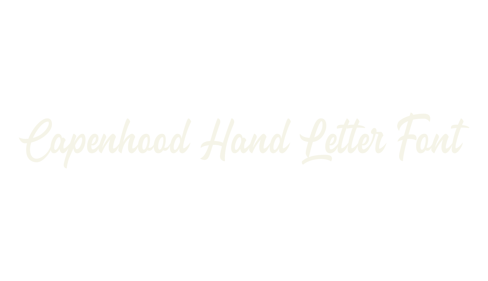 Capenhood Hand Letter Font, bold font preview