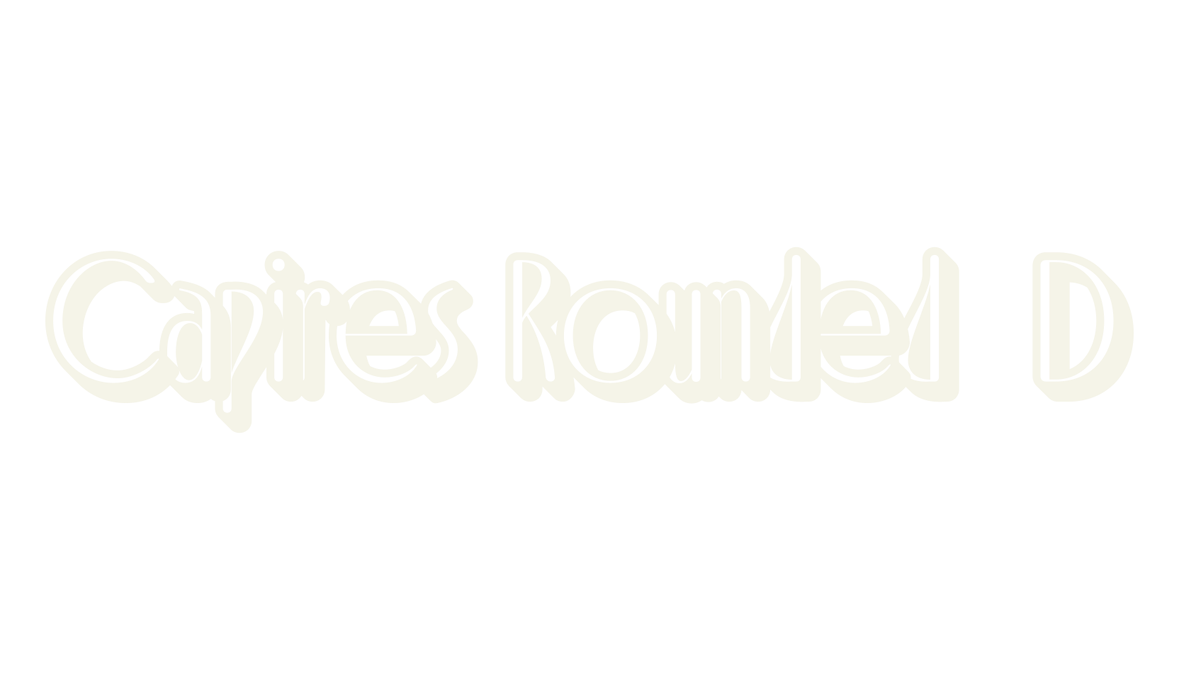 Capires Rounded 3D, art deco font preview
