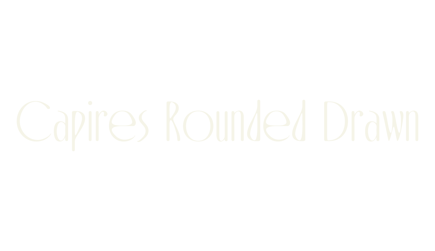 Capires Rounded Drawn, rounded font preview