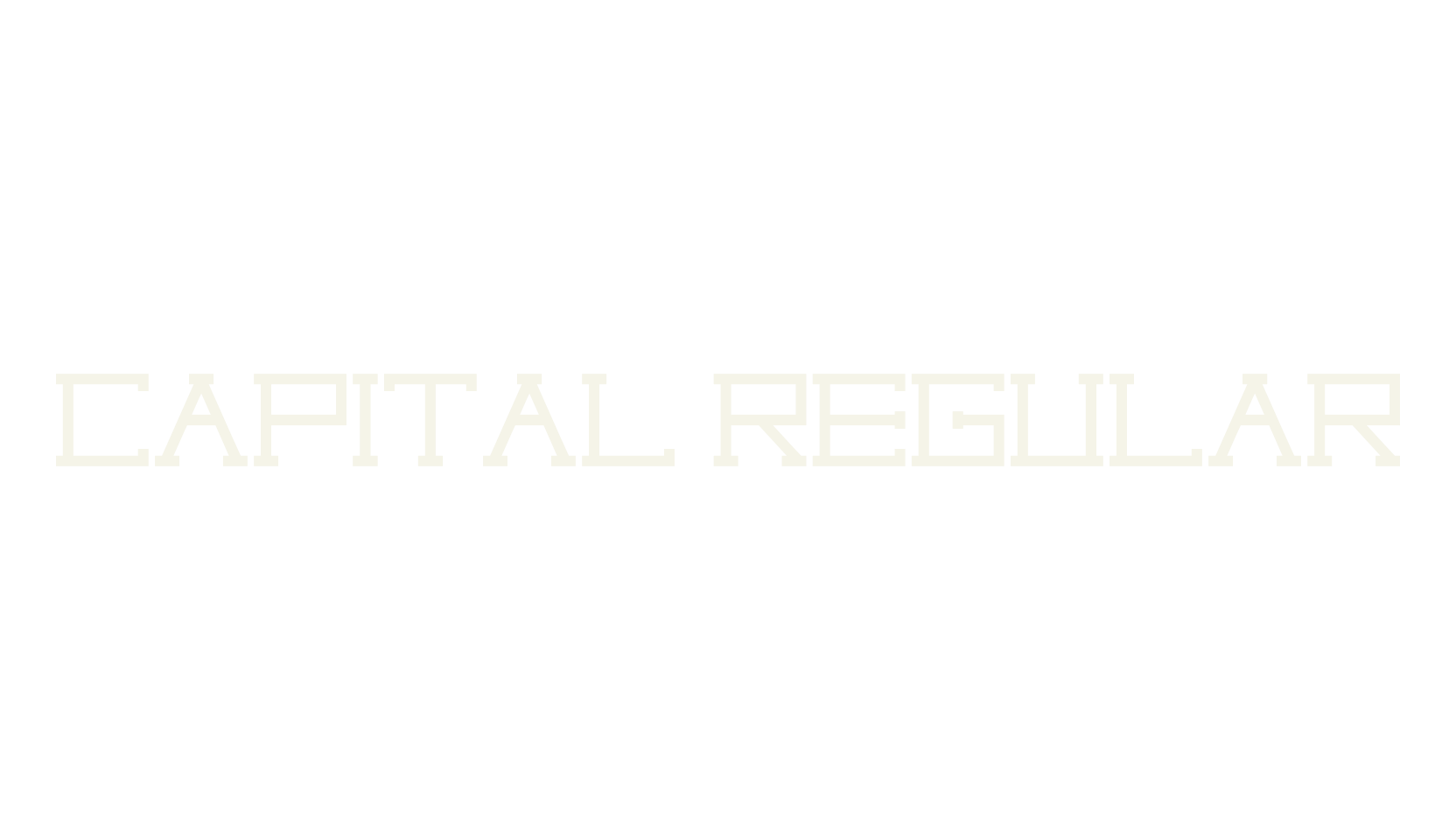 Capital regular, serif font preview