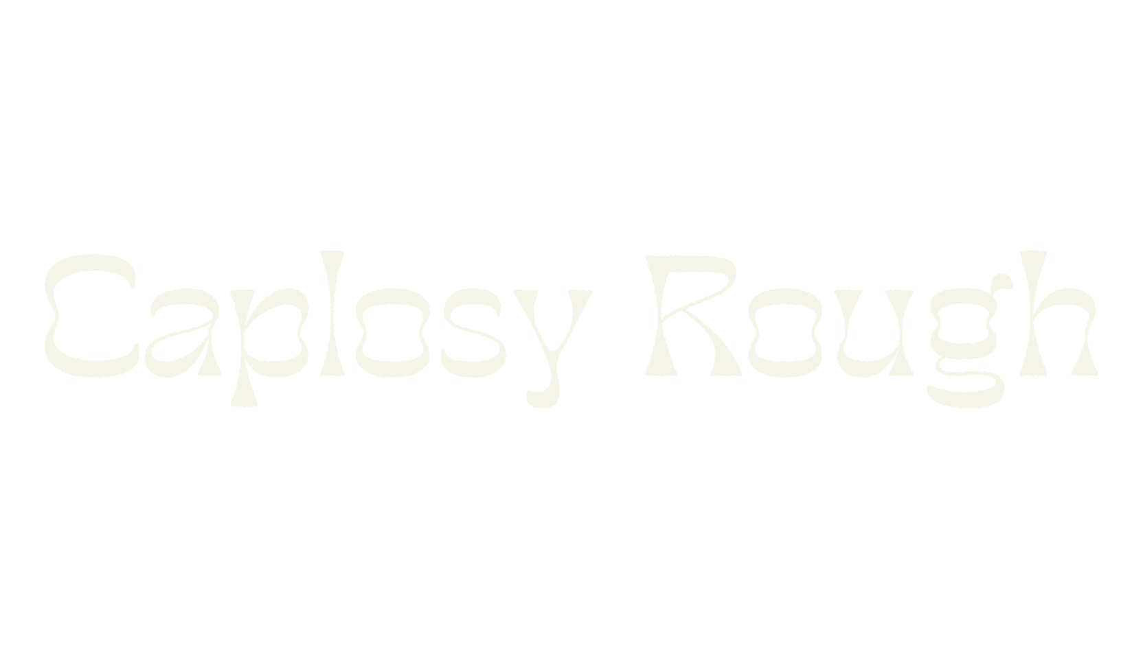 Caplosy Rough, psychedelic font preview
