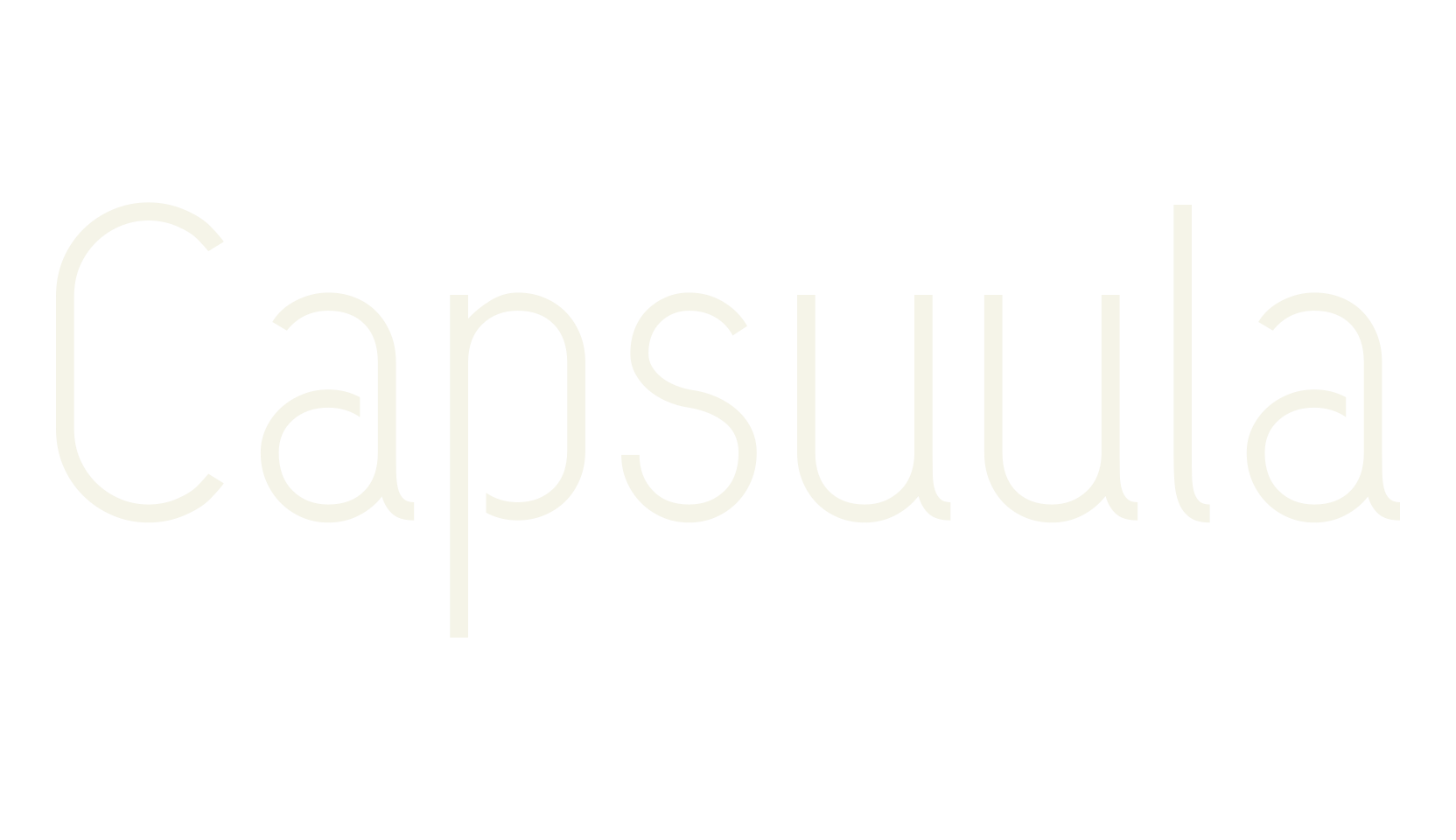 Capsuula, modern font preview