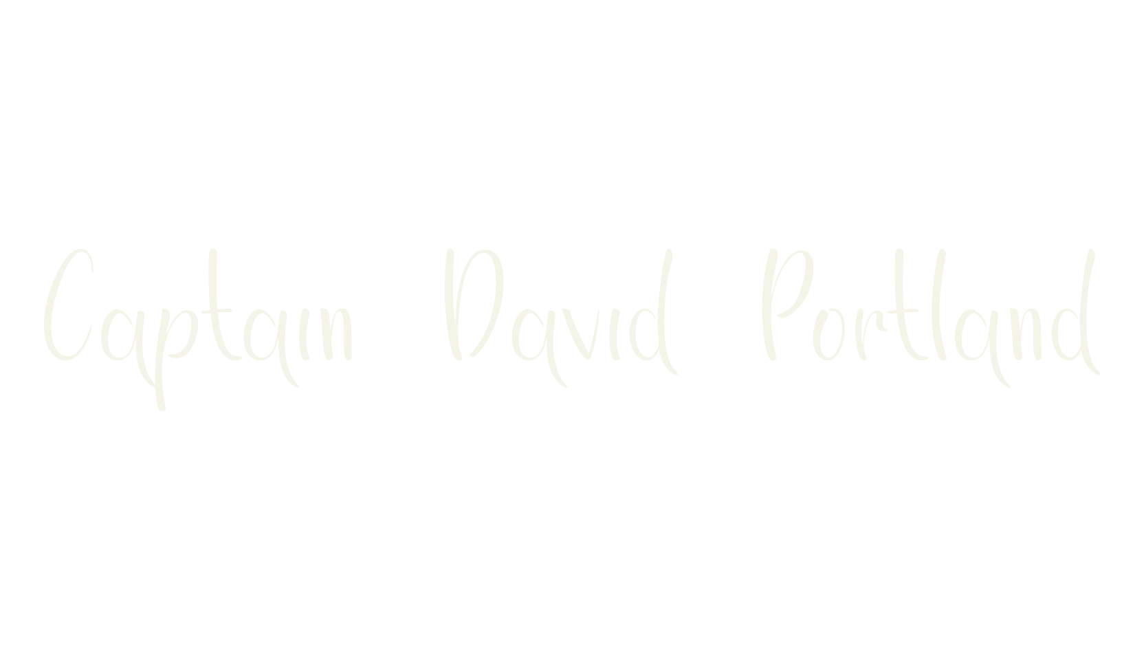 Captain David Portland, script font preview