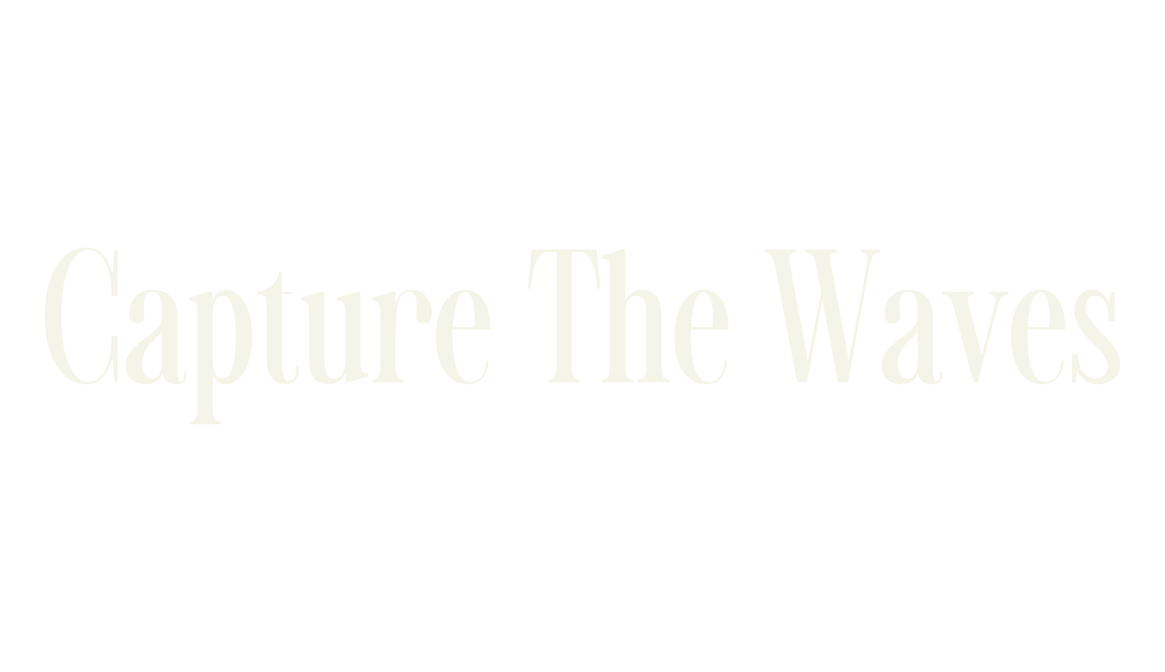 Capture The Waves, serif font preview
