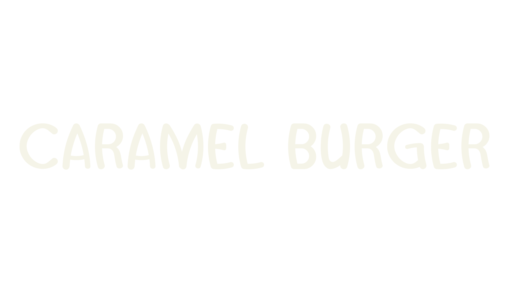 Caramel Burger, handwriting font preview