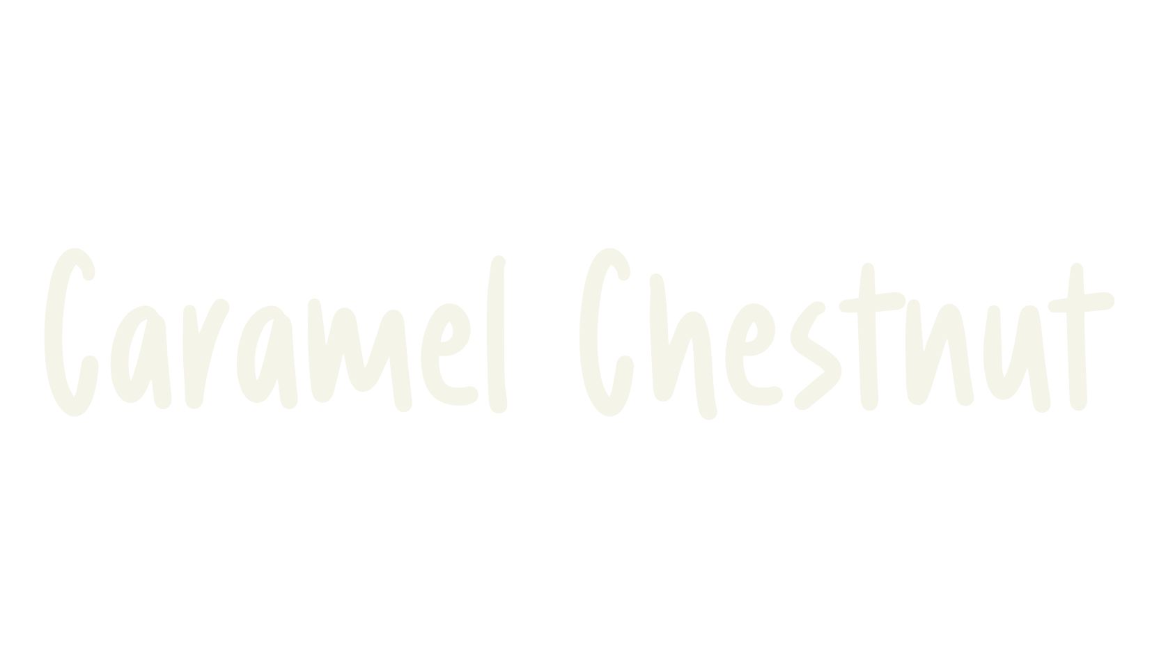 Caramel Chestnut, handwritten font preview