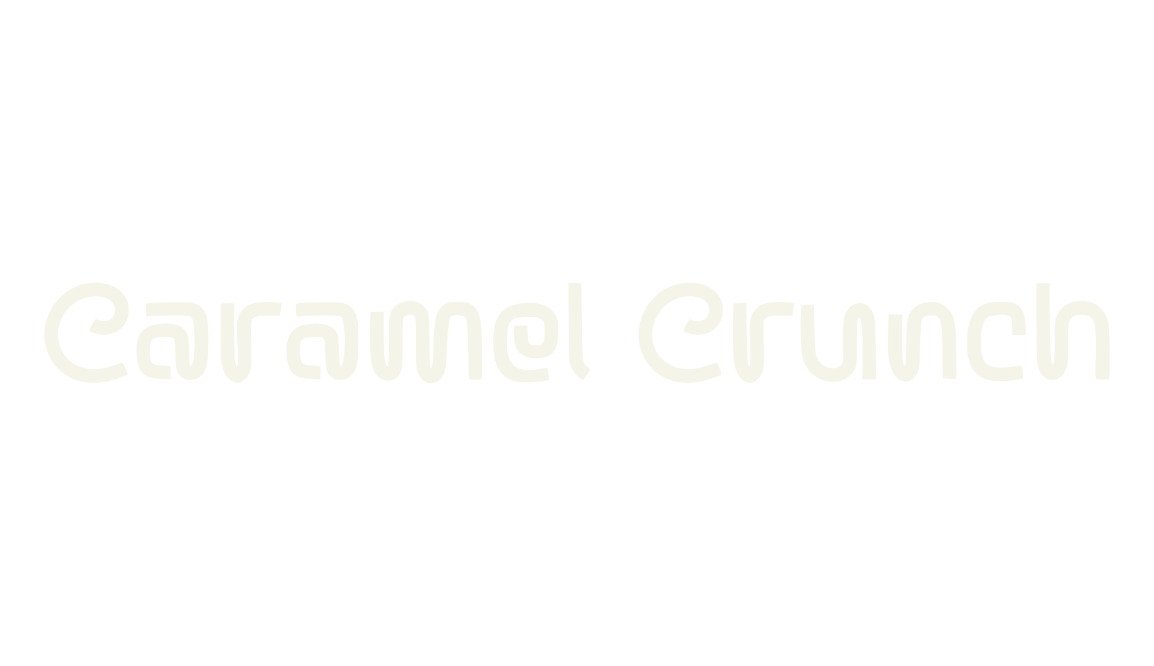Caramel Crunch, cute font preview