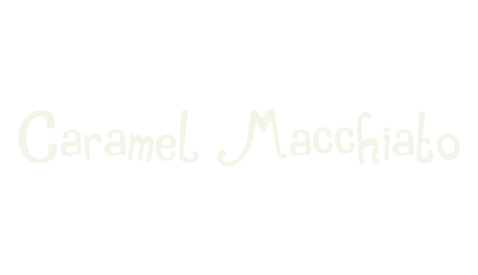 Caramel Macchiato, fashion sign font preview