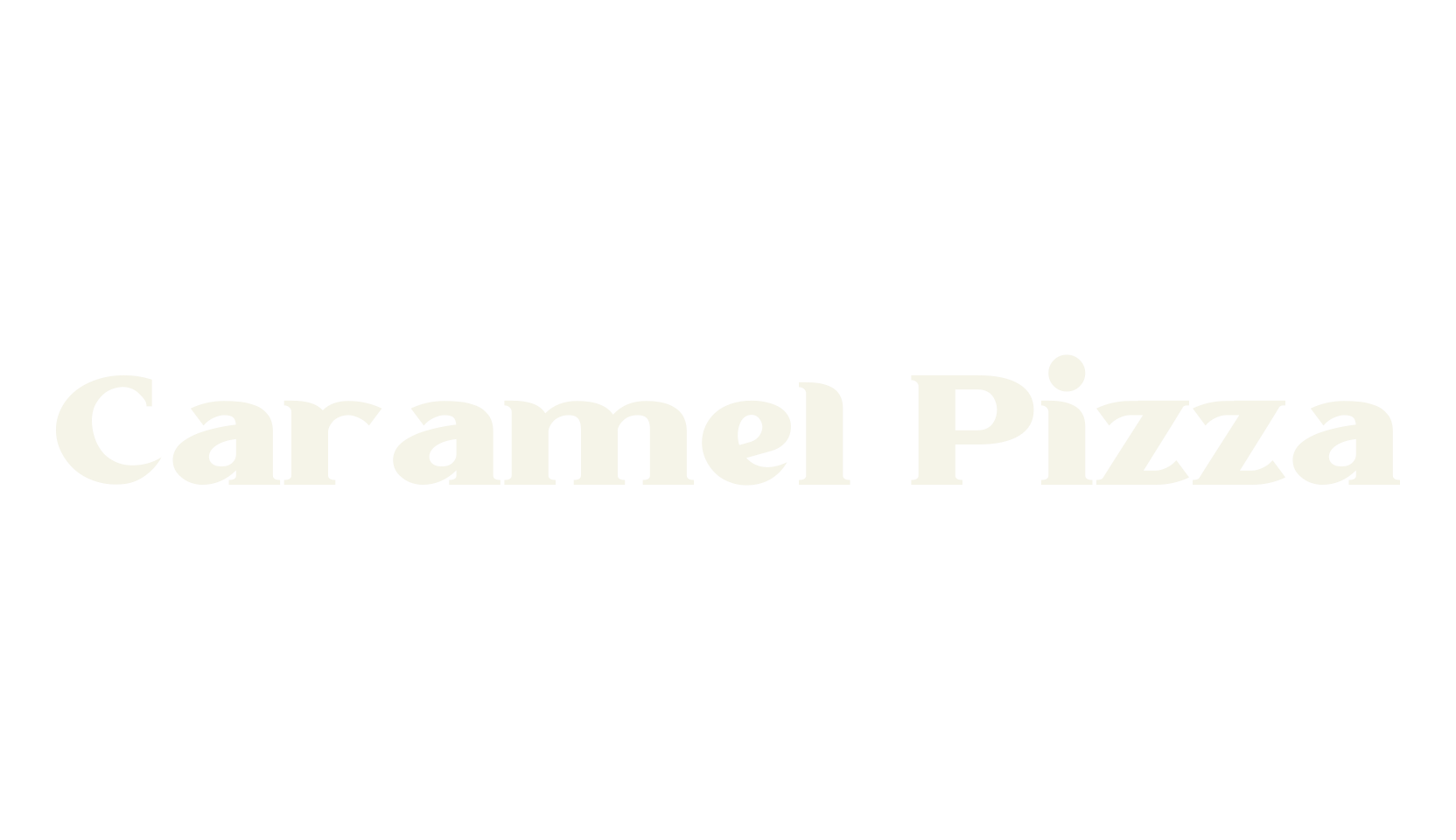 Caramel Pizza, modern font preview