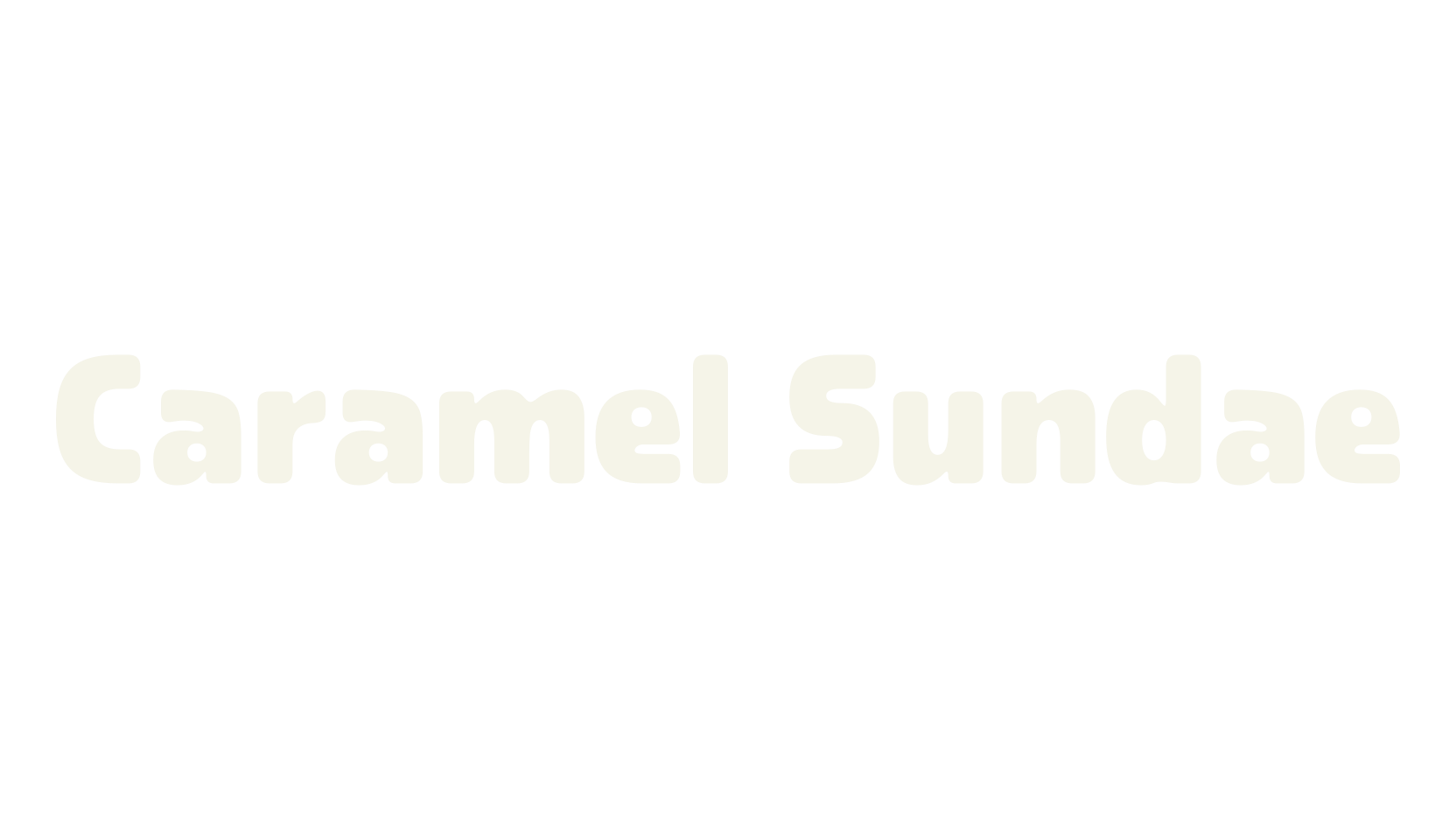 Caramel Sundae, script font preview