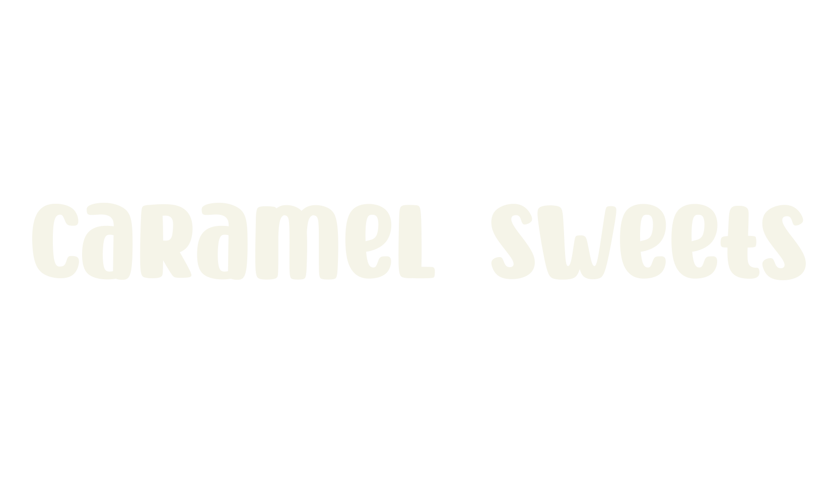 Caramel Sweets, thick font preview