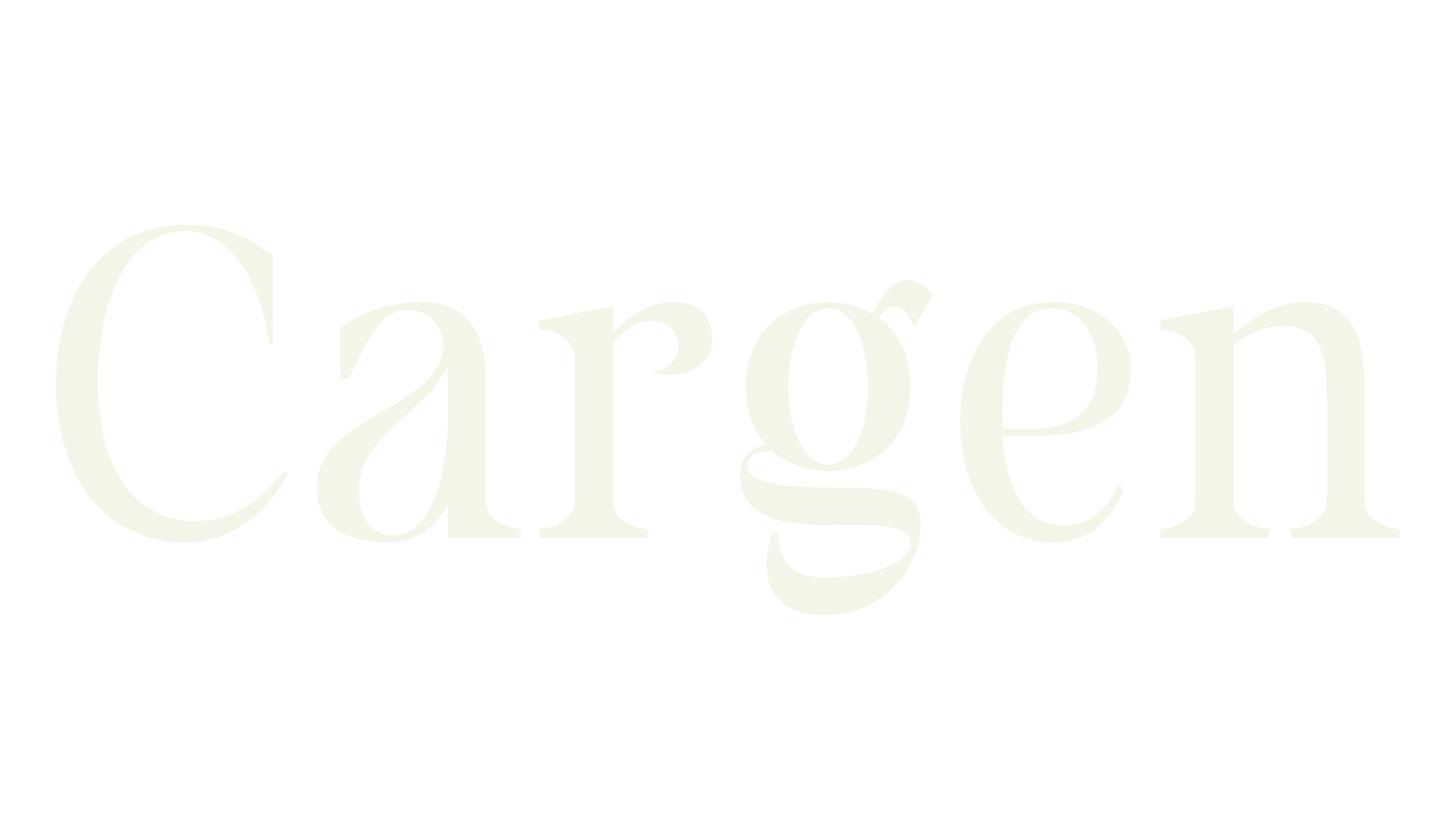 Cargen, serif font preview