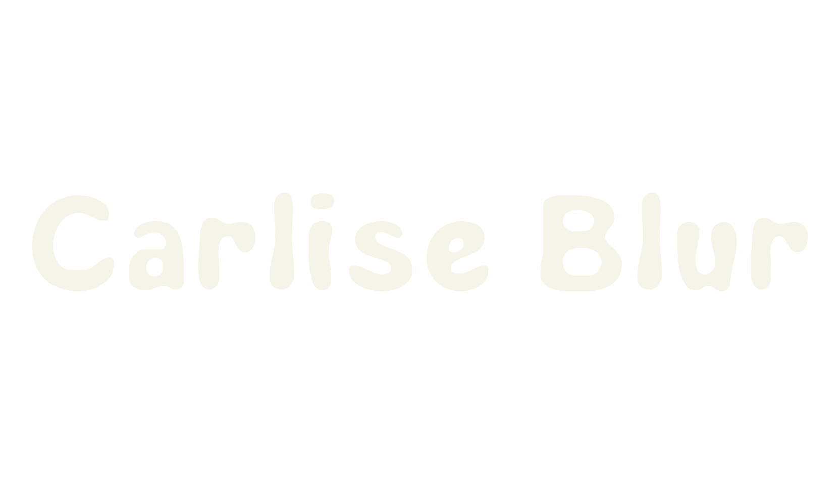 Carlise Blur, album cover font preview