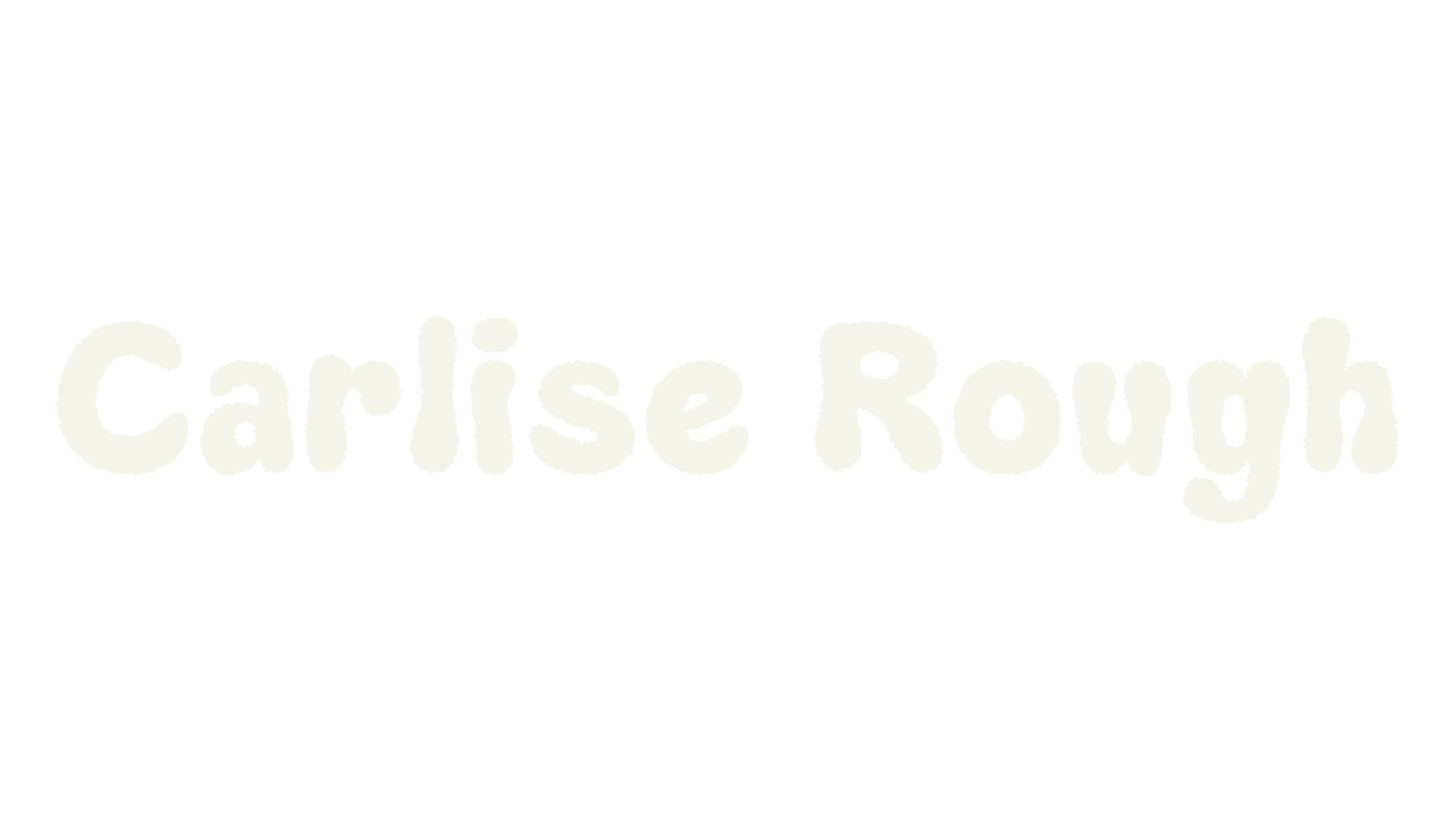 Carlise Rough, bubble font preview