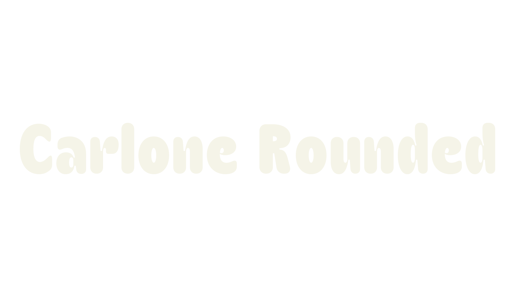 Carlone Rounded, rounded font preview