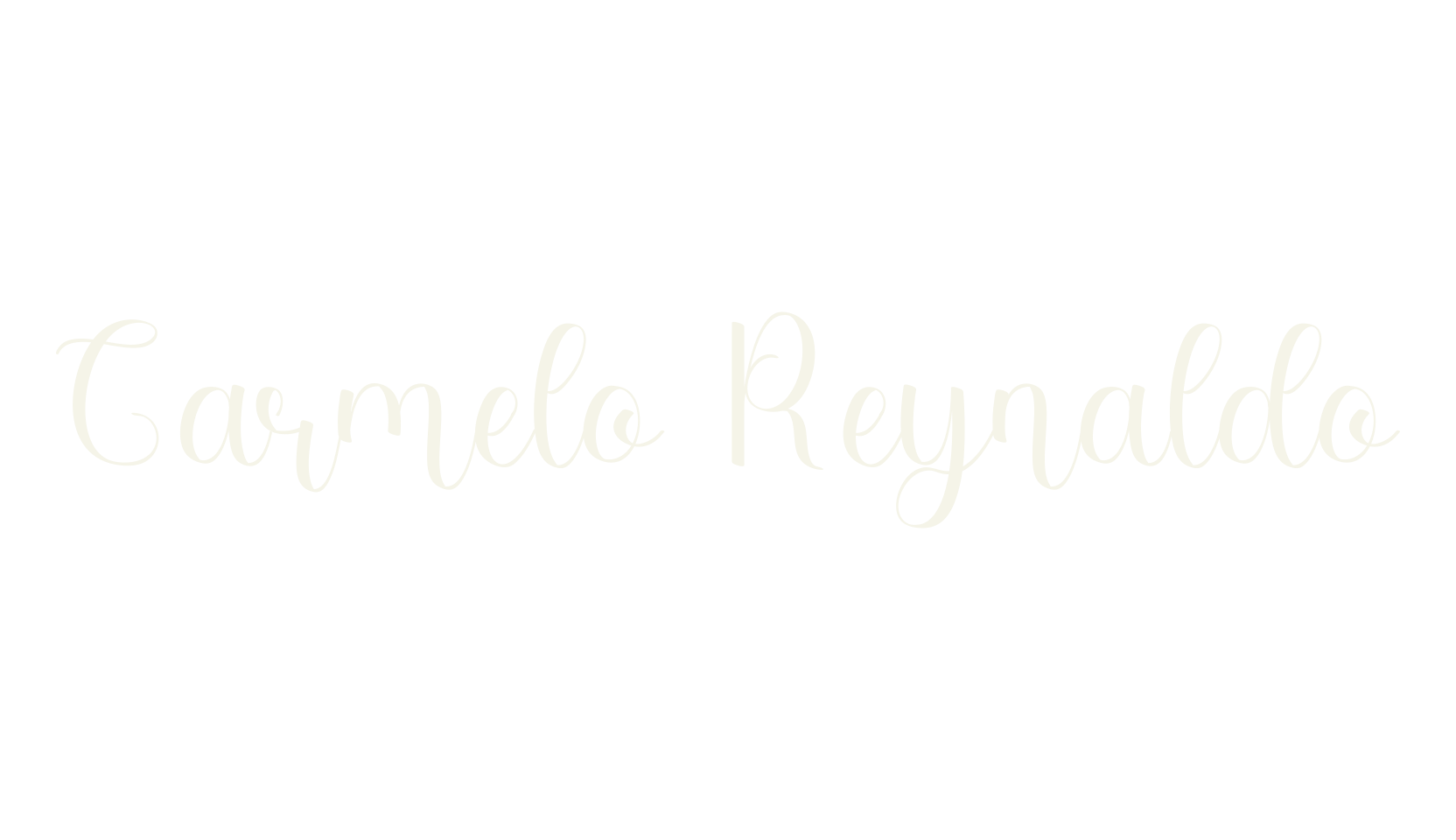Carmelo Reynaldo, calligraphy font preview