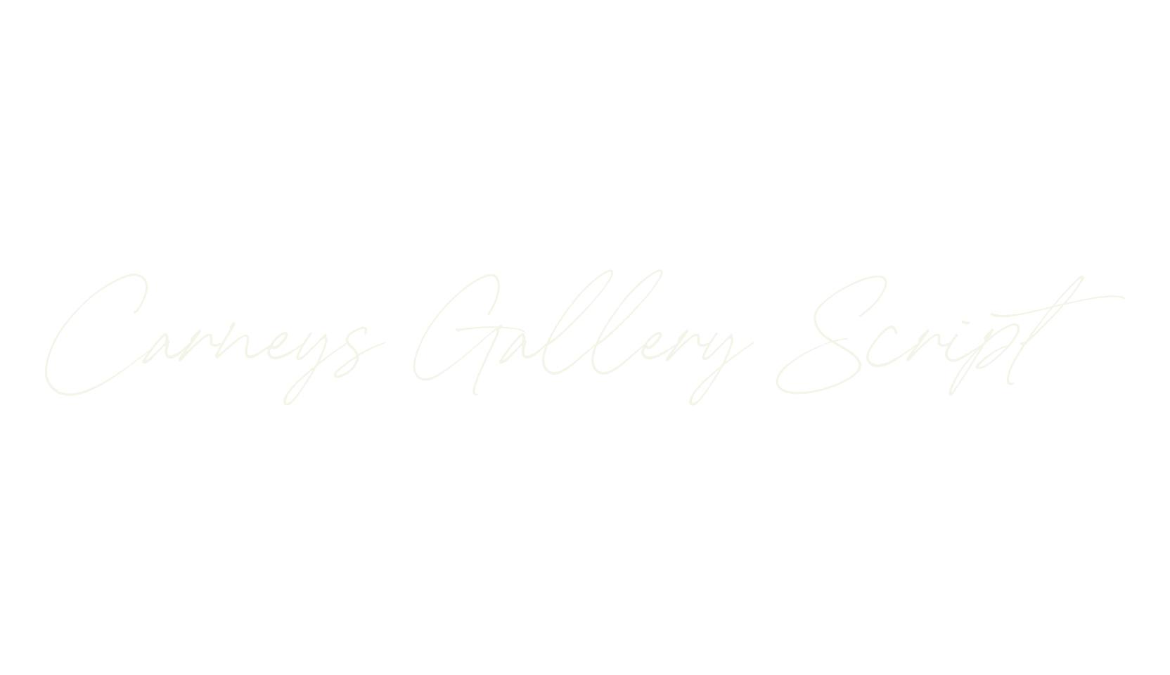 Carneys Gallery Script, thin font preview
