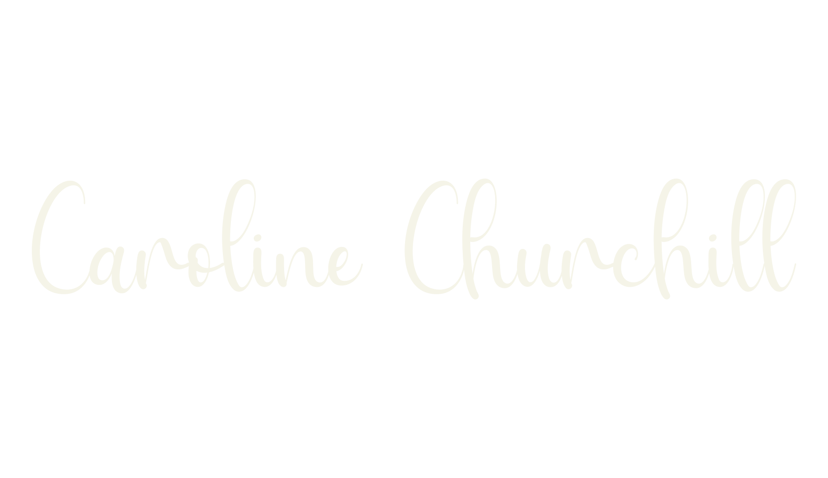 Caroline Churchill, cursive font preview