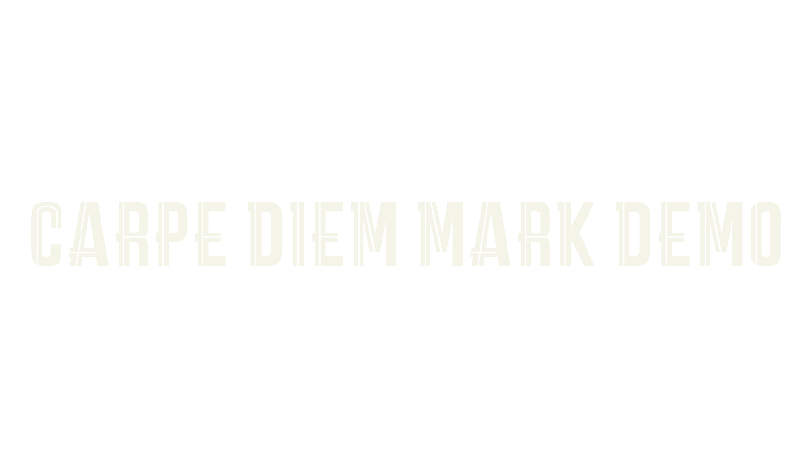 CARPE DIEM MARK DEMO, creative font preview